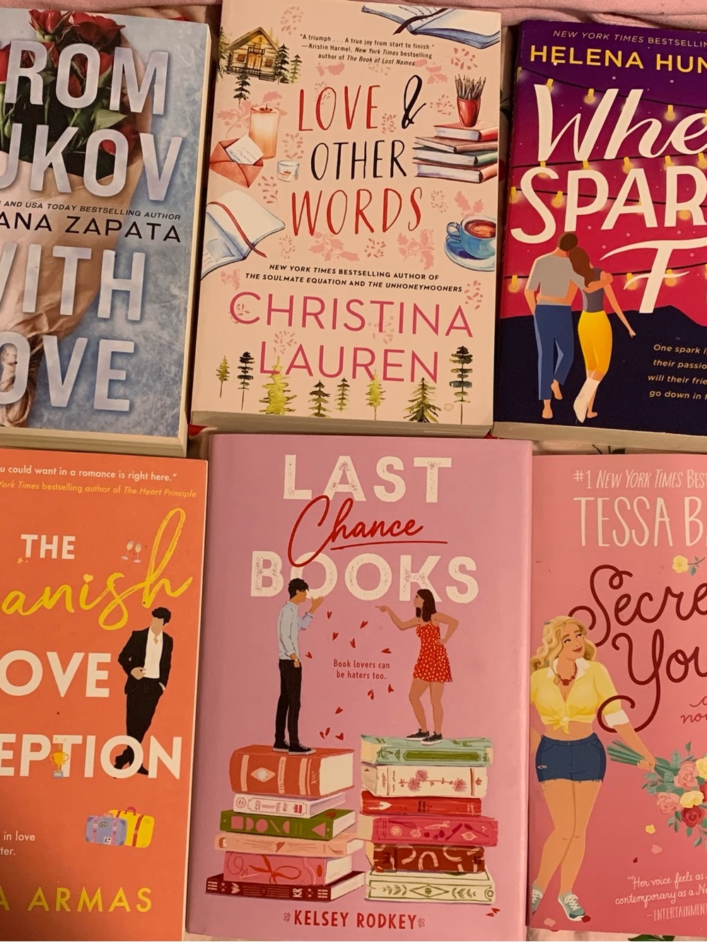 9 assorted romance books